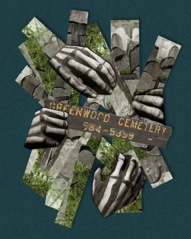 Graphic for Shauntionne's latest Black Horror fiction, Greenwood.